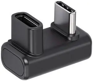 Xiwai USB5.0 80Gbps Male to Female Extension Adapter Opposite U Shape Back Angled with 240W 16K 8K 5K Compatible with USB4.0 Thunderbolt3/4/5