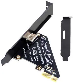 Xiwai PCI-Express 4.0 PCIE 1x to Oculink SFF-8612 SFF-8611 Host Card for U.2 SSD eGPU External Graphics Card Dock