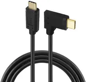 Xiwai USB3.1 Type-C Male to USB-C Horizontal 90 Degree Left Right Angled 10Gbps Data Cable 65W