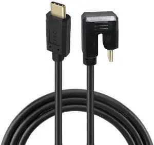 Xiwai USB3.1 Type-C Male to USB-C 360 Degree Opposite Back Angled 10Gbps Data 4K Cable 65W