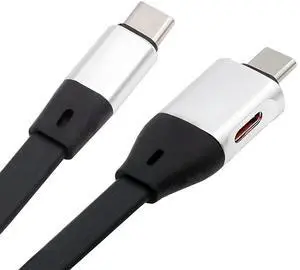 Xiwai Type-C USB-C Male to Male USB 3.1 10Gbps & PD OTG Audio Female Port Flat Slim FPC Data Cable for Laptop Phone