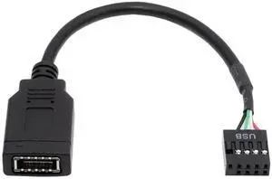 Xiwai Single USB 3.1 Front Panel Socket Key-A Type-E to USB 2.0 9Pin 10Pin Mainboard Header Male Extension Cable
