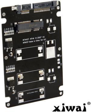 Xiwai Mini PCI-E mSATA SSD to 2.5" SATA Hard Disk Enclosure Case Converter Adapter for Intel Samsung Asus Black