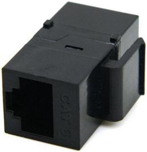 Jimier Cable UTP CAT6 Keystone Coupler RJ45 Female to Female UTP CAT6 Keystone inline Coupler Black