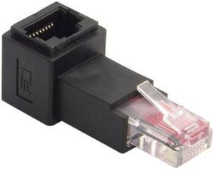 Cablecc CY UT-010-DN Down Angled 90 Degree 8P8C FTP STP UTP Cat 5e Male to Female Lan Ethernet Network Extension Adapter