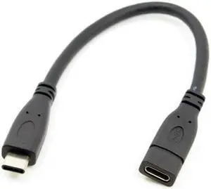 KAIBOXIXI USB-C USB 3.1 Type C Male to Female Extension Data Cable for Macbook Tablet Mobile Phone 20cm