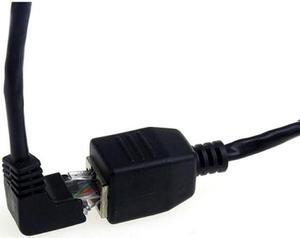 Jimier Cable Down Angled 90 Degree 8P8C FTP STP UTP Cat 5e Male to Female Lan Ethernet Network Extension Cable 50cm