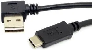 Cablecc CY UC-003 Reversible USB-C Type C to USB 2.0 90 Degree LeftRight Angled Data Cable for MacbookTabletCell Phone