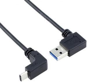 Chenyang UC-098-RI USB 3.1 USB-C UpDown Angled to 90 Degree Right Angled A Male Data Cable for MacbookTabletPhone