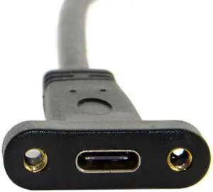 Jimier Cable USB 3.1 Front Panel Header to USB-C Type-C Female Extension Cable 40cm with Panel Mount Screw