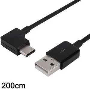 Shenzhong 200cm Right Angled USB 3.1 Type C USB-C to USB 2.0 Cable 90 Degree Connector for Tablet  & Mobile Phone