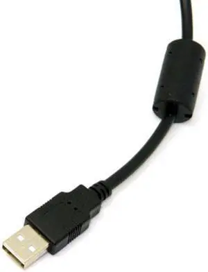 Jimier Cable Mini USB B Type 5pin Male Right Angled 90 Degree to USB 2.0 Male Data Cable 5 Meters with EMI Ferrite Core