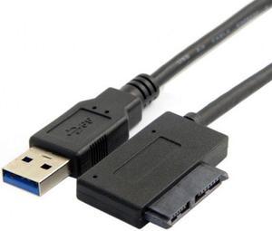 Cablecc CY U3-064 USB 3.0 to 7+6 13pin Slimline Sata Adapter Cable for Laptop Cd DVD Rom Optical Drive