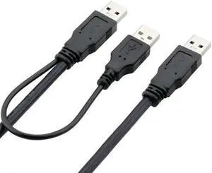 CYSM super speed USB 3.0 power Y cable two A Male to USB Male for external Hard Disk CYSM super speed USB 3.0 power Y cable two A Male to USB Male for external Hard Disk