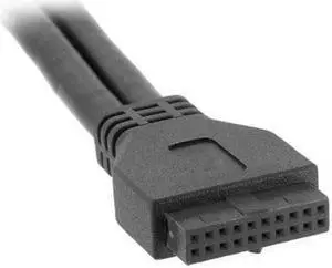 Jimier Cable USB 3.0 Dual Port Front Panel to Motherboard 20Pin Connector Cable for PC 3.5" Floppy Bay