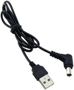 KAIBOXIXI USB 2.0 A Type Male to Right Angled 90 Degree 5.5 x 2.5mm DC 5V Power Plug Barrel Connector Charge Cable