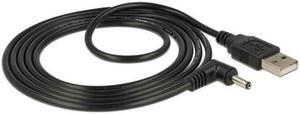Jimier Cable USB 2.0 Male to Right Angled 90 Degree 3.5mm 1.35mm DC power Plug Barrel 5v Cable 100cm