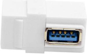 CYSM 90 Degree Right Angled USB 3.0 A Female to A Female Extension Keystone Jack Coupler Adapter for Wall Plate Panel