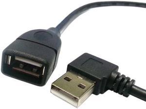 Chenyang U2-002-LE-0.4M 480Mbps USB 2.0 Left Angled 90 Degree A Type Male to Female Extension Cable 40cm