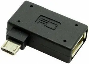 Jimier Cable 90 Degree Left Angled Micro USB 2.0 OTG Host Adapter with USB Power for Galaxy S3 S4 S5 Note2 Note3 Cell Phone & Tablet