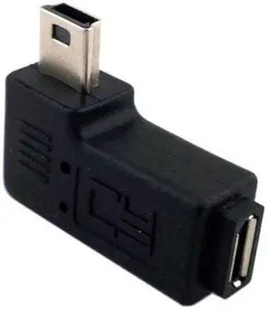 Cablecc CY U2-161-RI 90 Degree Right Angled Mini USB Male to Micro USB Female Data Sync Power Adapter