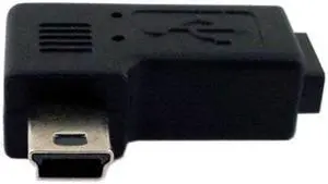 Jimier Cable 90 Degree Left Angled Mini USB Male to Micro USB Female Data Sync Power Adapter