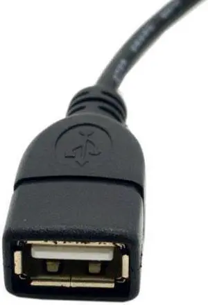 CYSM USB A Type Female OTG to Right angled 90 Degree Mini B Male Cable 10cm