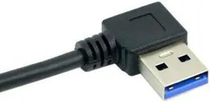 Jimier Cable 90 Degree Right Angled USB 3.0 A Type Male to Straight A Type Male Data Cable 40cm
