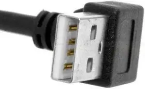 CYSM Down Angled USB 2.0 A Male to B Male Up Angled 90 Degree Printer Scanner HDD Cable 35cm
