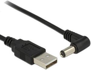 Jimier CY U2-184-RI USB 2.0 A Type Male to Right Angled 90 Degree 5.5 x 2.1mm DC 5V Power Plug Barrel Connector Charge Cable
