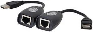Jimier Cable USB Keyboard Mouse Over RJ45 CAT5E CAT6 Cable Extension Extender Cable Adapter