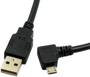KAIBOXIXI 3m Left Angled 90 Degree Micro USB Male to USB 2.0 Data Charge Cable for Cell Phone & Tablet