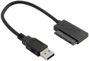 KAIBOXIXI USB 3.0 to Micro SATA 7+9 16 Pin 1.8" 90 Degree Angled Hard Disk Driver SSD Adapter Cable 10cm