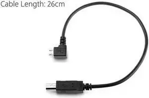KAIBOXIXI 30cm Right Angled 90 Degree Micro USB OTG to Standard B Type Printer Scanner Hard Disk Cable