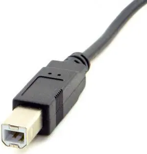Jimier Cable USB 2.0 B Type Male to Female Printer Scanner Hard Disk Extension Cable with Screws for Panel Mount 50cm