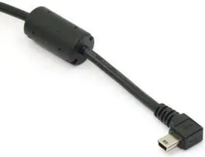 CYSM Mini USB B Type 5pin Male Right Angled 90 Degree to USB 2.0 Male Data Cable 5 Meters with EMI Ferrite Core