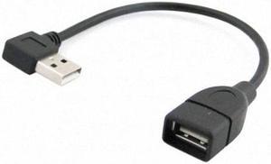 Chenyang U2-002-LE-0.2M 90D Left Angled Type USB 2.0 A Male to USB Female M/F Extension Cable 20cm