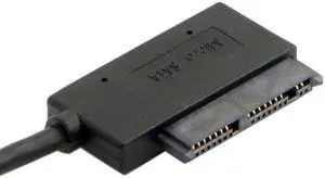 Jimier Cable USB 3.0 to Micro SATA 7+9 16 Pin 1.8" 90 Degree Angled Hard Disk Driver SSD Adapter Cable 10cm