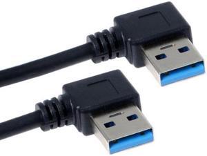 Cablecc CY U3-031-RI USB 3.0 Type-A 90 Degree Right Angled to Right Angled Data Cable for Hard Disk Computer