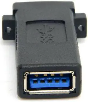 KAIBOXIXI USB 3.0 Female to Female Extension Exteder Coupler Adapter with Panel Mount Holes