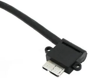 CYSM Up Angled 90 Degree USB 3.0 to Micro 10Pin Right Angled Cable 20cm for Cell phone & Hard Disk SSD