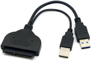 CYSM 1set USB 3.0 to SATA 22Pin & SATA to 16Pin Micro SATA Adapter for 1.8" 2.5" Hard Disk Driver With Extral USB Power Cable