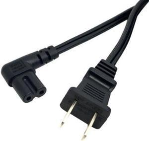 Chenyang PW-039 USA 2pin Male to 90 Degree Right Angled IEC 320 C7 Power Supply Cord cable 1M