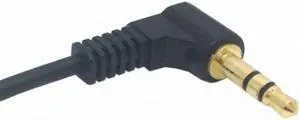 Jimier Cable 90 degree right angled 3.5mm 3poles Audio Stereo Male to Female Extension Cable 10cm Black