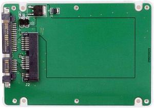 CYSM 1.8" Micro SATA 16pin SSD to 2.5" SATA 22pin 7+15 hard disk case Enclosure White 7mm height