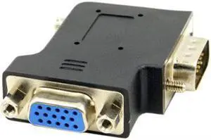 CYSM Vertical Flat Left Angled 90 Degree VGA SVGA Male To Female extension Adapter
