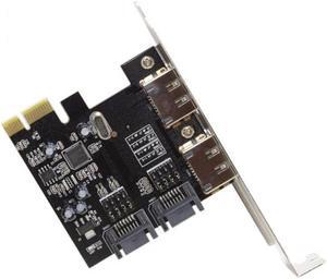 Jimier Cable PCI-E To 4 Ports SATA 3.0 ESATA PCIE SATA3 6Gbps Expansion Card PCI-E Adapter