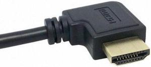 Xiwai Cable Right Angled 90 Degree Connector HDMI 1.4 with Ethernet & 3D Type A male to A female Extension Cable 0.5m