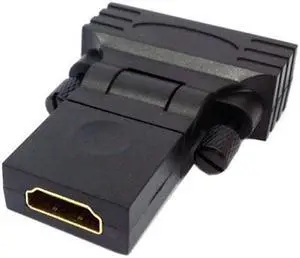 KAIBOXIXI 1080p DVI male to HDMI Female 360 degree Rotating Swivel Adapter for HDTV Video Card