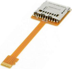 Jimier Cable Micro SD TF Memory Card Kit Male to SD Female Extension Soft Flat FPC Cable Extender 10cm